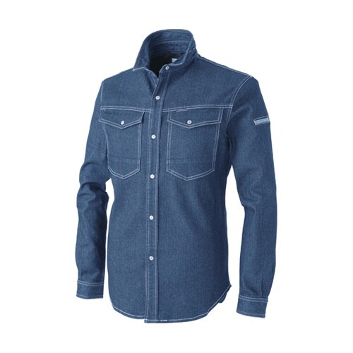 長袖ワイヤーシャツインディゴL #981