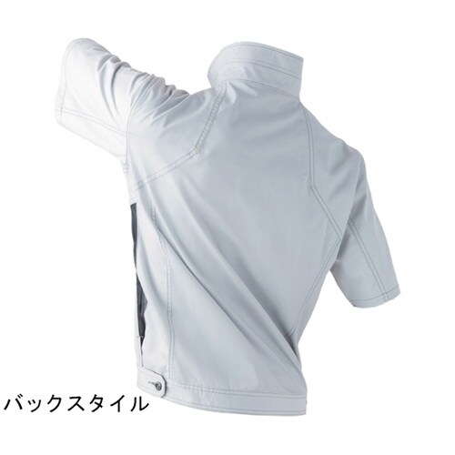 半袖メッシュブルゾンアッシュ灰6L #2