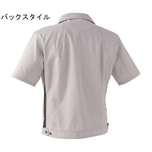 半袖メッシュブルゾンアッシュ灰6L #2