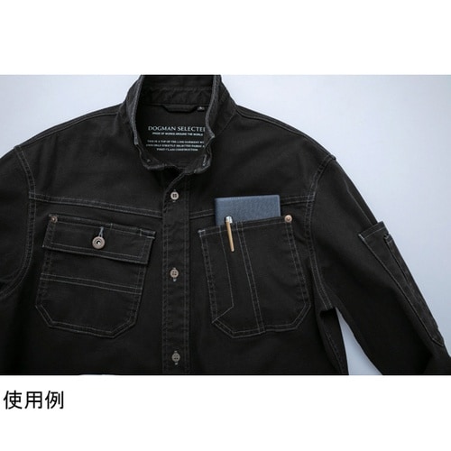 長袖シャツ 紺 黒 LL #8051−8