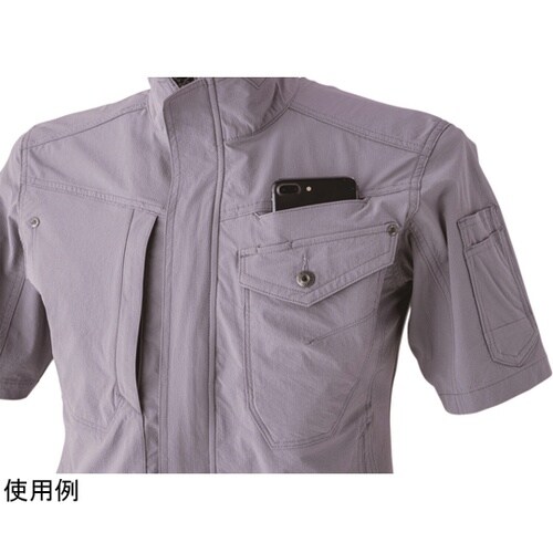 半袖ブルゾン L 灰4L #8307−8