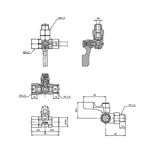 R 1/4”xRc1/4”xRc1/4”