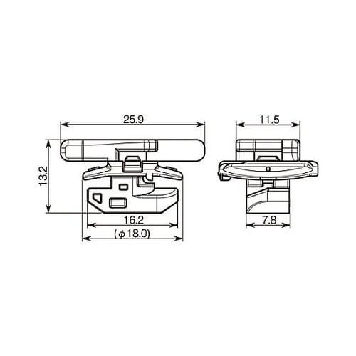 8.0mm 結束バンド用ベース(アルミフ