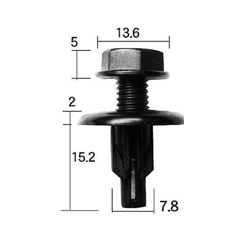 プッシュリベットクリップ(91516−S