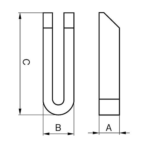 M 8x 80mm テーパーフォーククラ