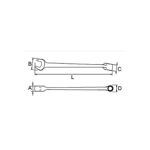 60mm 片目片口スパナ EA684A−