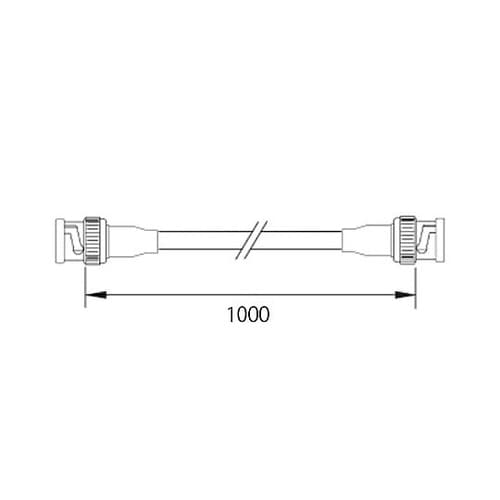 1000mm 同軸テストリード(両端BN