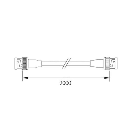 2000mm 同軸テストリード(両端BN