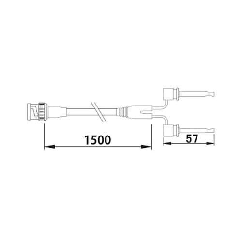1500mm 同軸テストリード(BNCコ