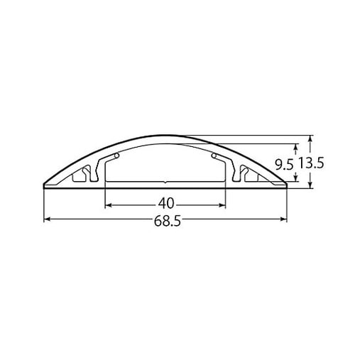 68.5mmx2.0m ワゴンモール(ワ