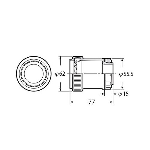 φ36mm フレキ管用防水コネクター(ワ