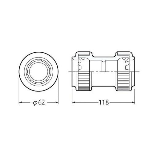 φ36mm フレキ管用防水カップリング(