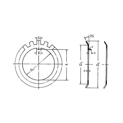 M130 ベアリングナット用座金(AW2