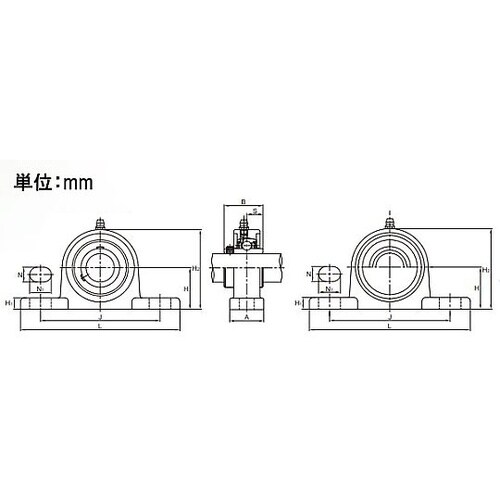 MUCP212/ 60mm ピロー形ユニ