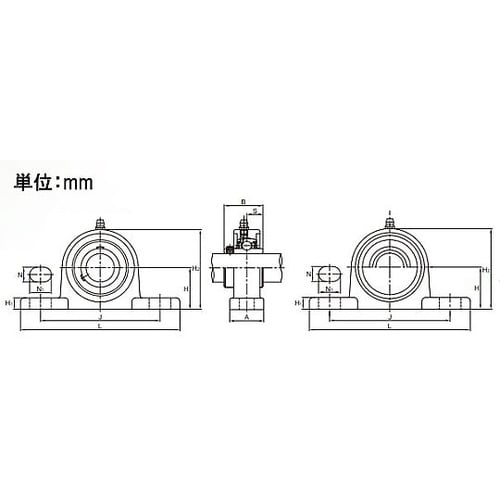 MUCP213/ 65mm ピロー形ユニ