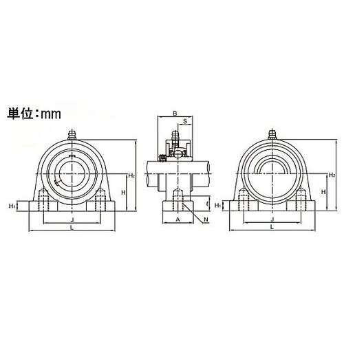 MUCPA201/ 12mm ピロー形ユ