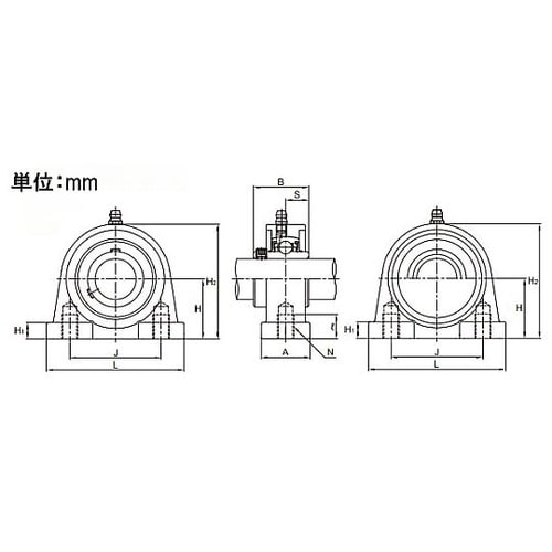 MUCPA202/ 15mm ピロー形ユ