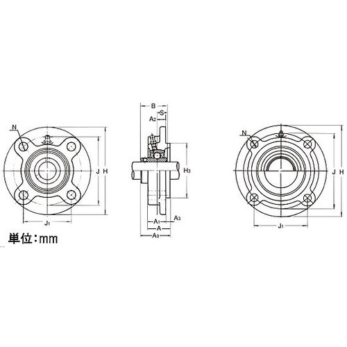 UCFC204/ 20mm 印ろう付丸フ