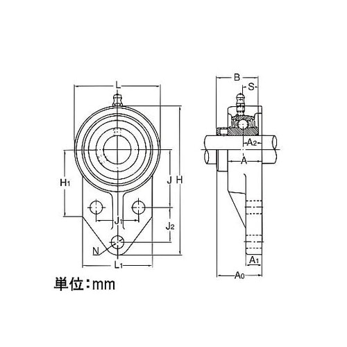UCFK202/ 15mm ひしフランジ