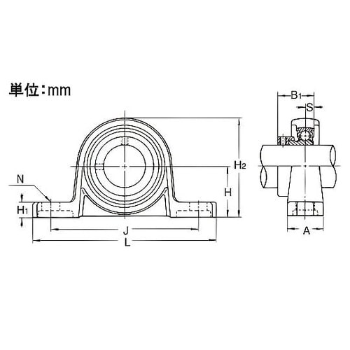 UP001/ 12mm ピロー形ユニット