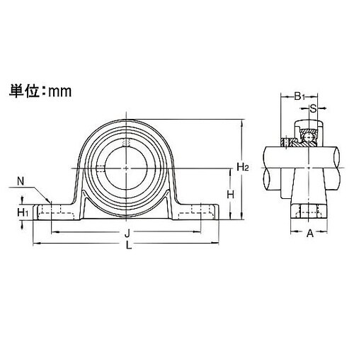 UP003/ 17mm ピロー形ユニット