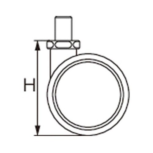 φ25mm用 メタルラックキャスター(4