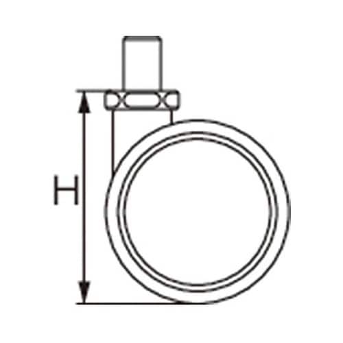 φ19mm用 メタルラックミニ用キャスタ