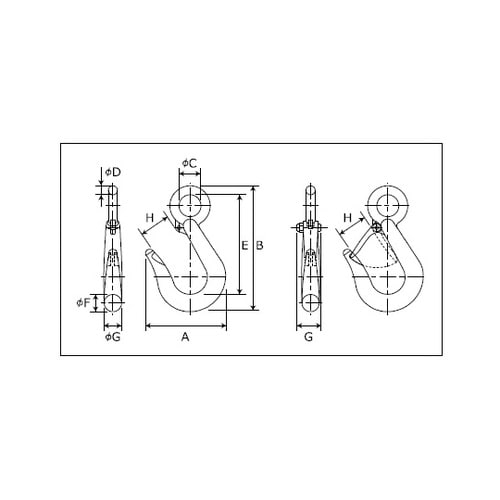 スリムフック 安全レバー付 WS−05S