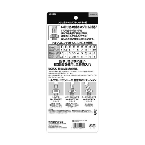 いじり止めトルクスレンチ 8509TXH