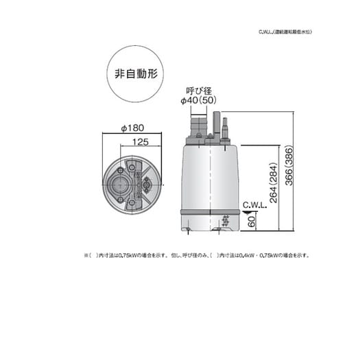 ステンレス製水中ハイスピンポンプ 50S