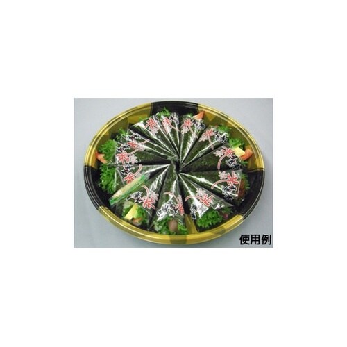 寿司容器 DX丸桶 40 金砂目−BK