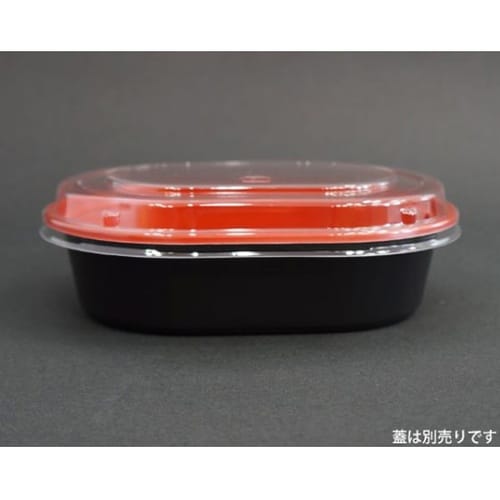 どんぶり容器 CTプチ丼 小判 赤−BK