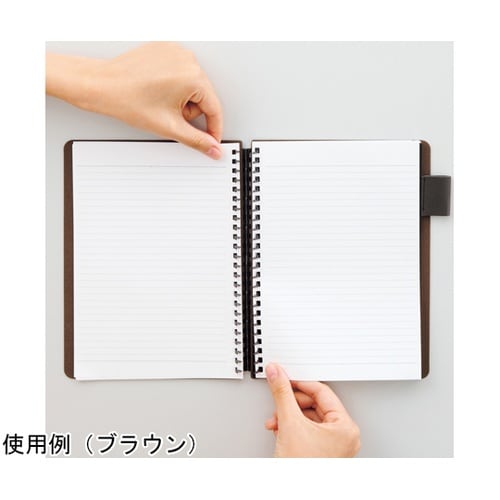 オープンリングノート(合皮表紙) ブラウ