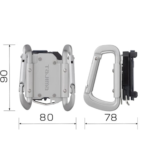 着脱式工具ホルダーアルミ カラビナ小 ダ