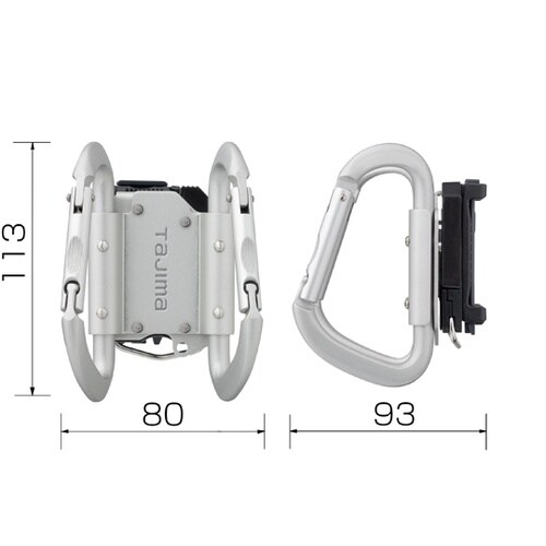 着脱式工具ホルダーアルミ カラビナ大 ダ