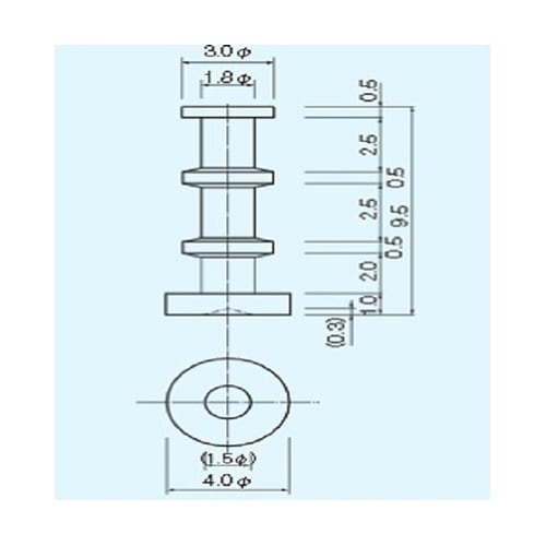 表面実装用配線端子 径φ4.0×L=9.