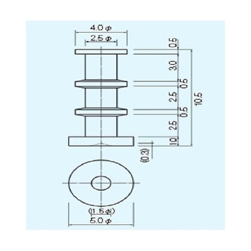 表面実装用配線端子 径φ5.0×L=10