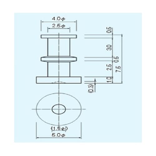 表面実装用配線端子 径φ5.0×L=7.