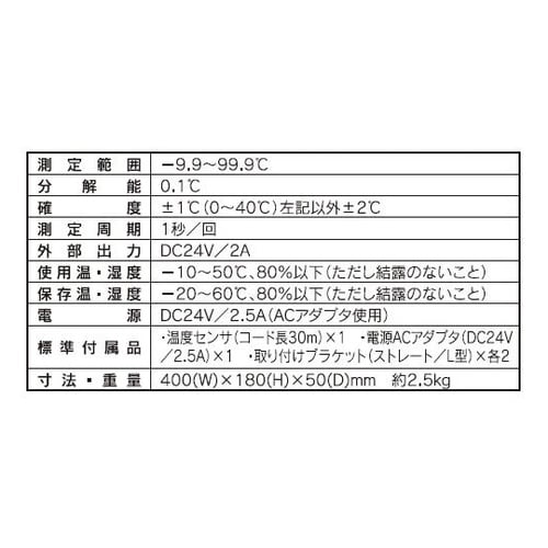 デジタルLED表示大文字温度計(上限・下