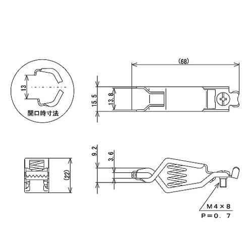 クリップ 定格:30A C−3−30K