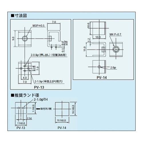 表面実装用電源端子(バラ100本入) P