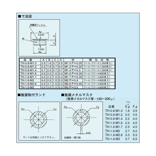 スルーホールタップ(バラ100本入) T