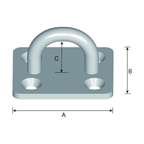 ステンレス アイプレート(マットホワイト