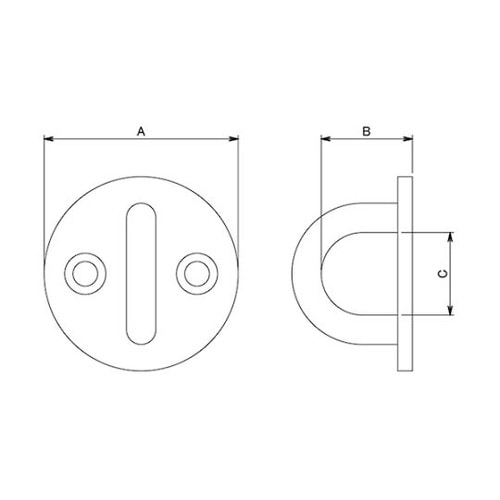 ステンレス ラウンドアイ(銅ブロンズ)[