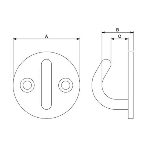 ステンレス オープンラウンドアイ(マット