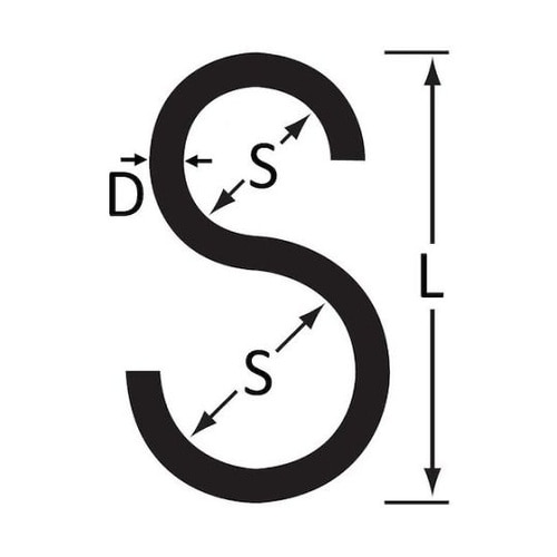黒 Sフック200mm (20個入) I