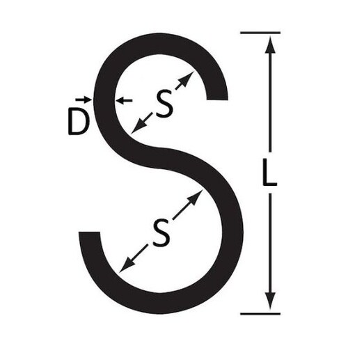 白 Sフック100mm (20個入) I
