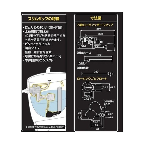 トイレロータンク修繕セット V56S