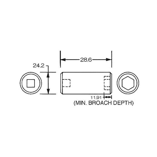 3/8”DRx17mm インパクトソケッ
