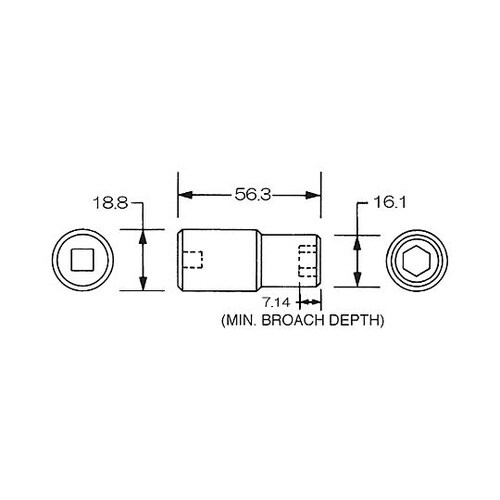 3/8”DRx10mm ディープインパク
